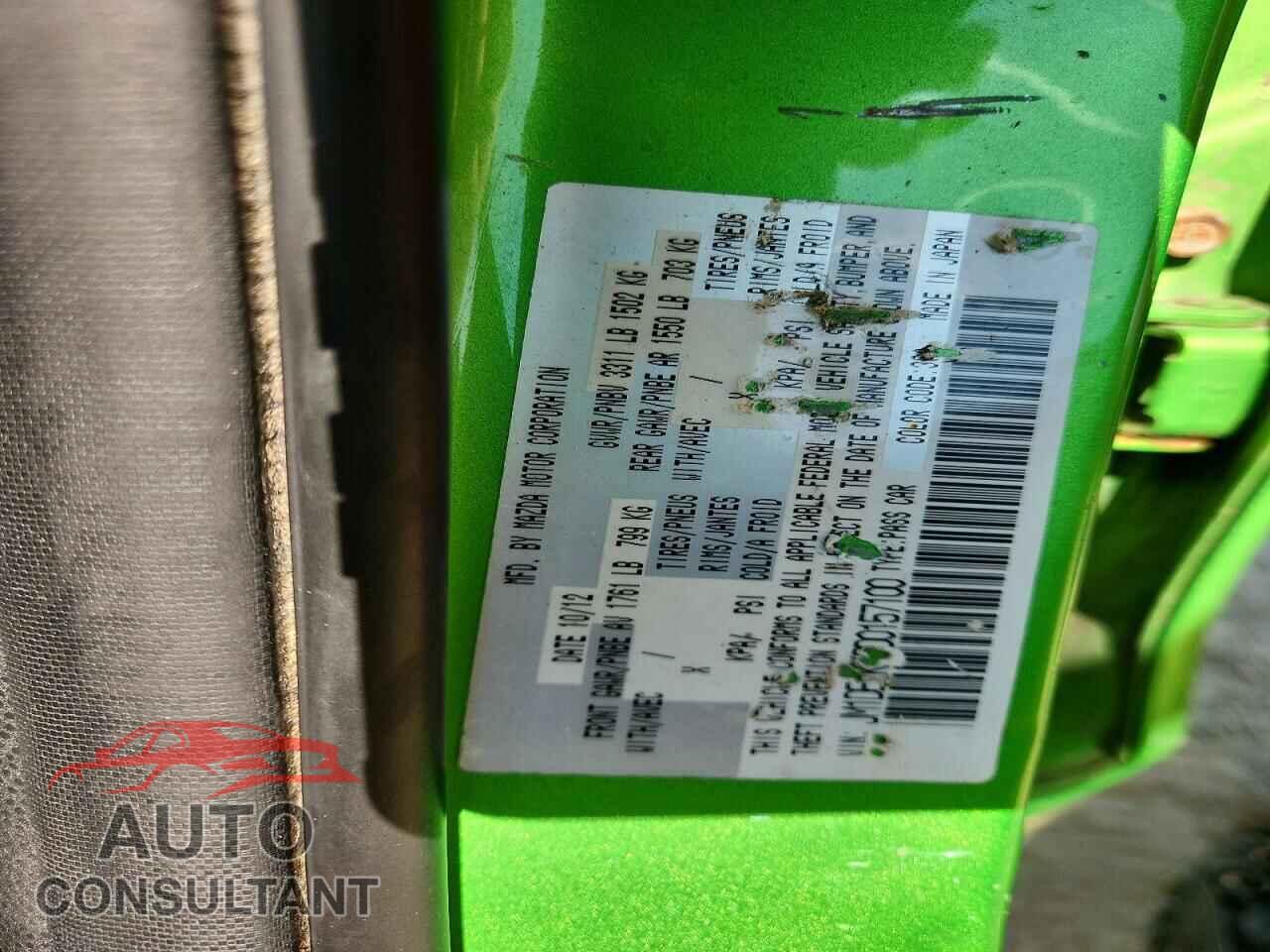 MAZDA 2 2013 - JM1DE1KY6D0157100