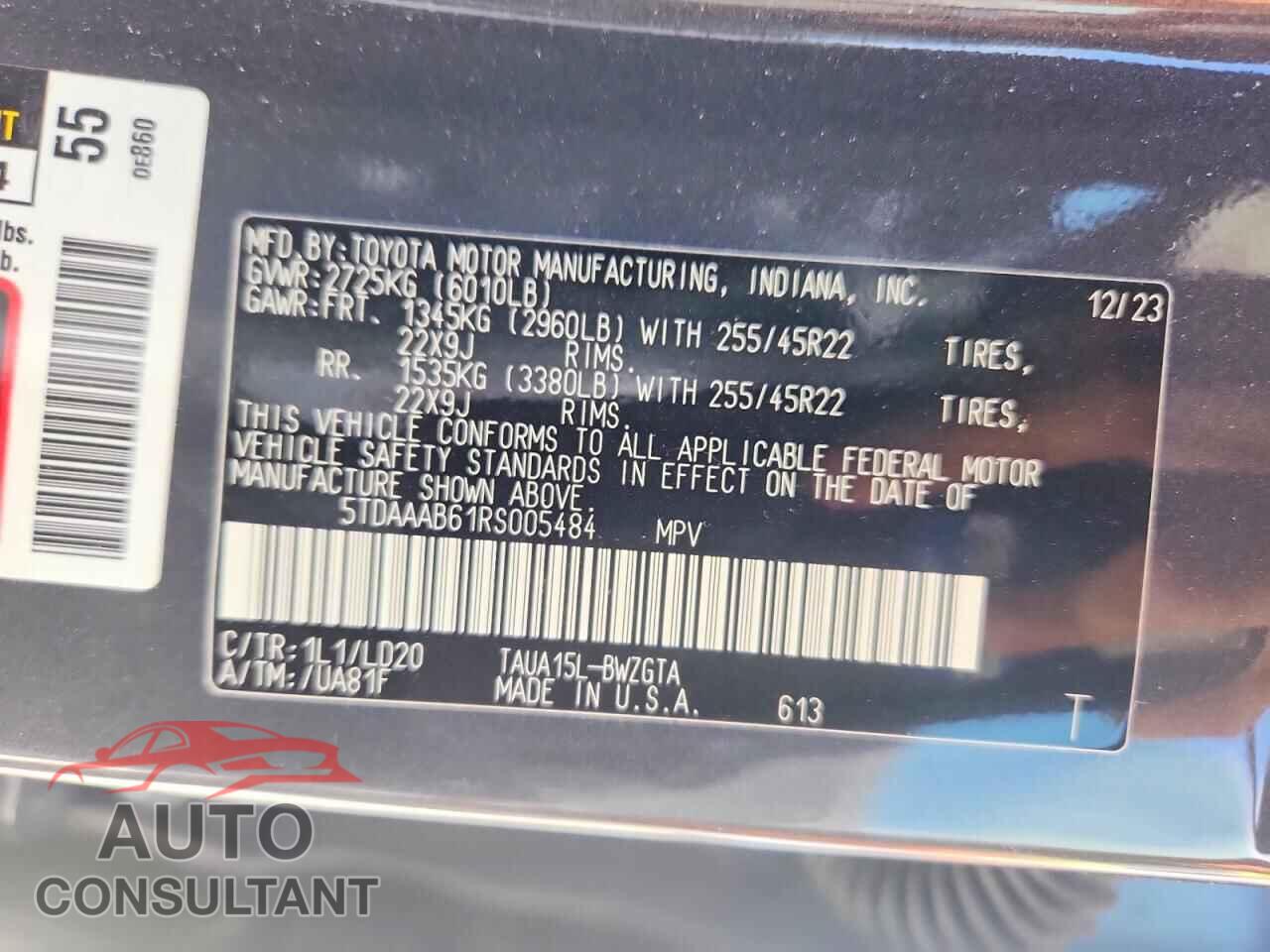 LEXUS UNKNOWN 2024 - 5TDAAAB61RS005484