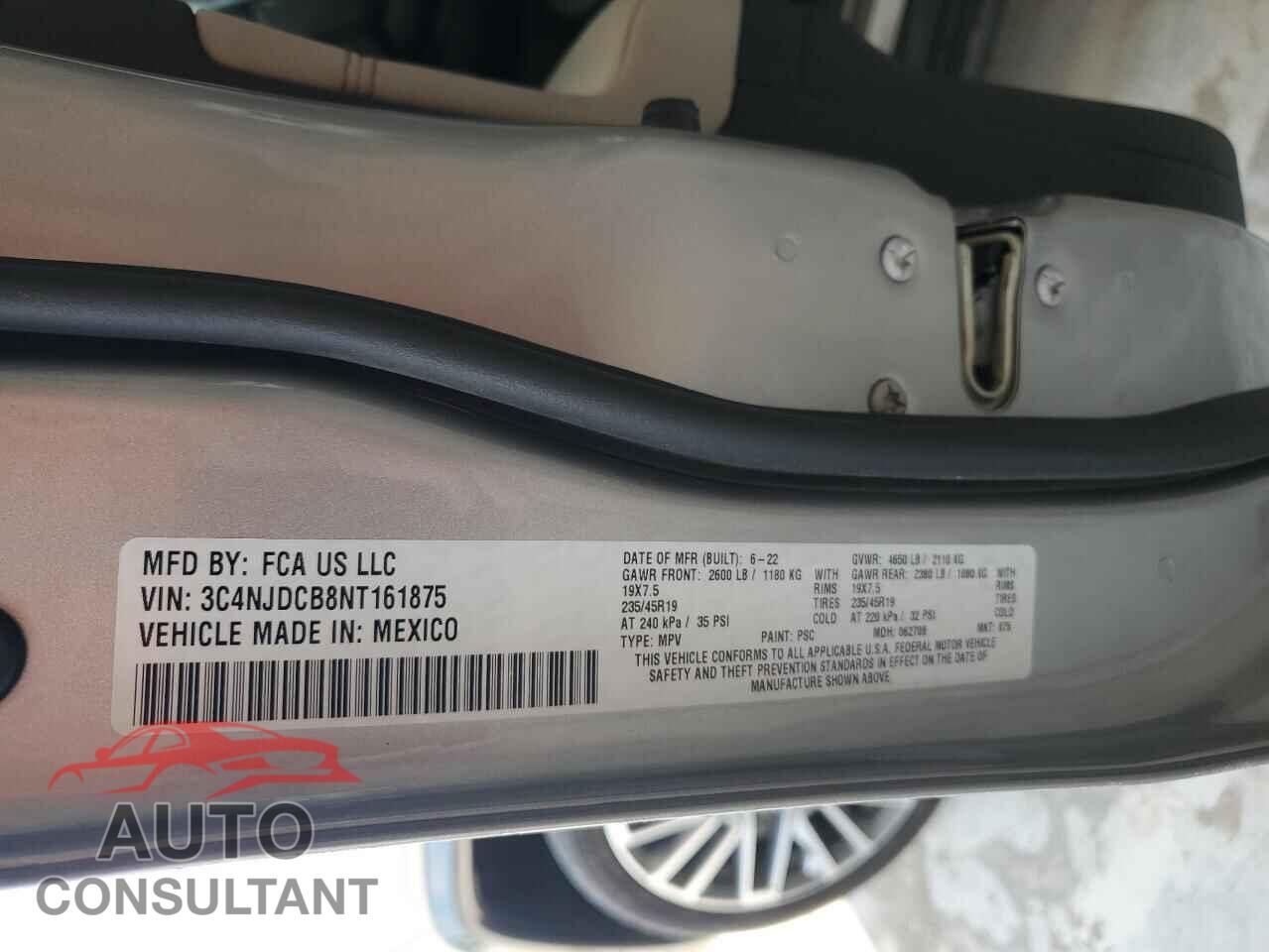 JEEP COMPASS 2022 - 3C4NJDCB8NT161875