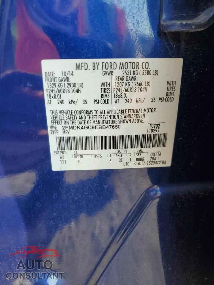 FORD EDGE 2014 - 2FMDK4GC9EBB47650