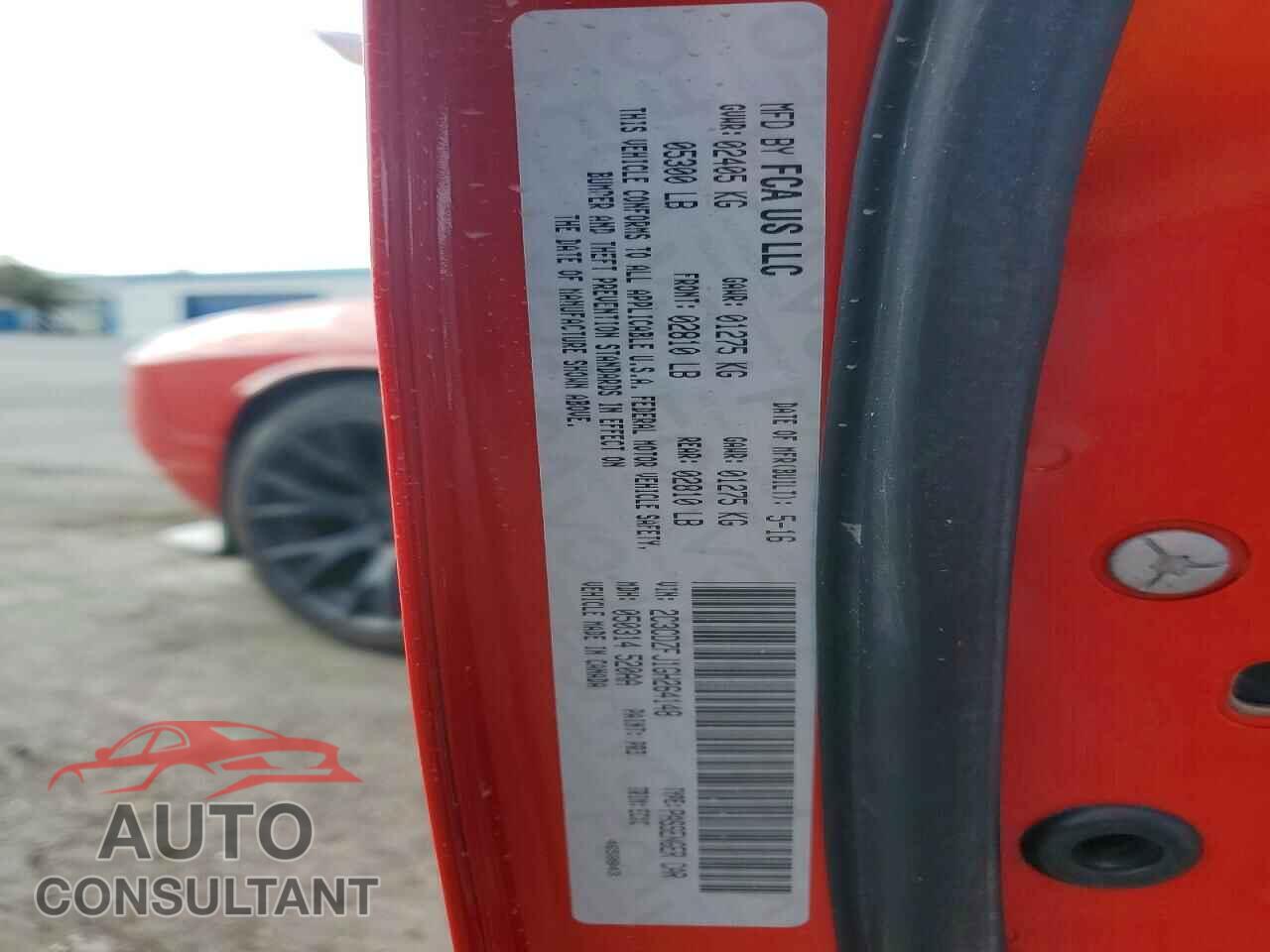 DODGE CHALLENGER 2016 - 2C3CDZFJ1GH264148