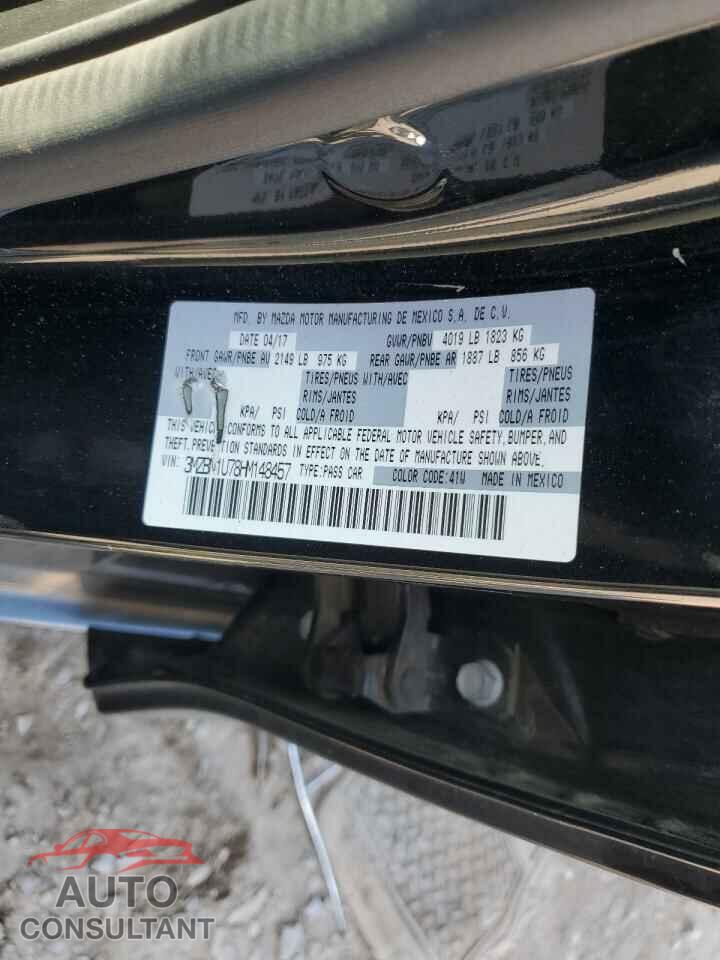 MAZDA 3 2017 - 3MZBN1U78HM148457