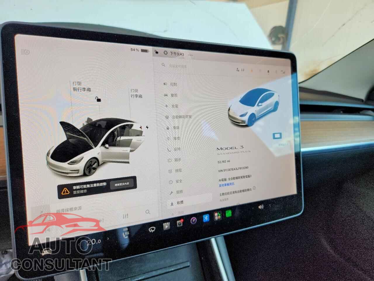 TESLA MODEL 3 2020 - 5YJ3E1EA3LF613290