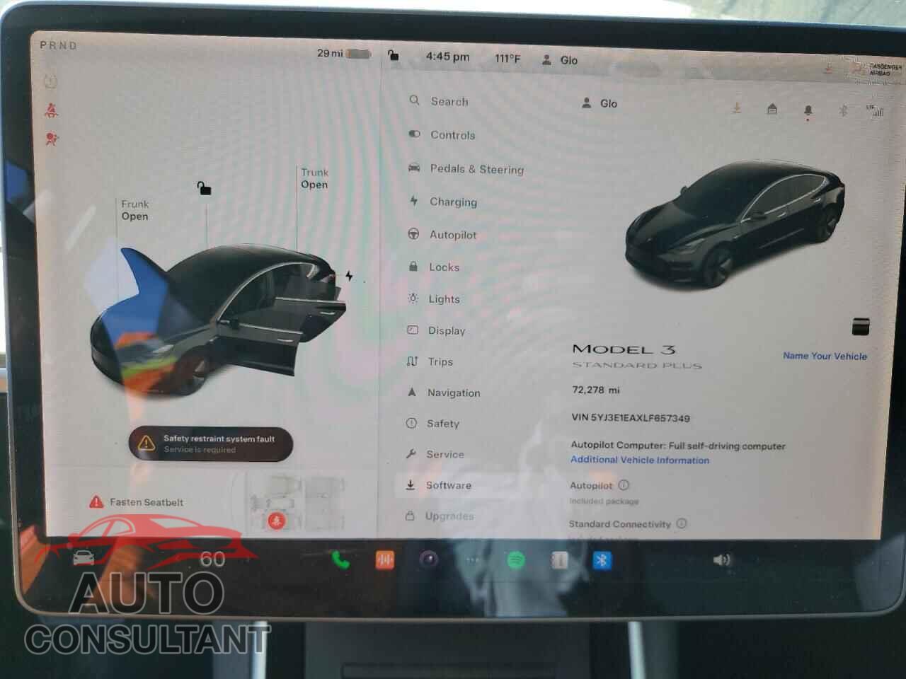 TESLA MODEL 3 2020 - 5YJ3E1EAXLF657349