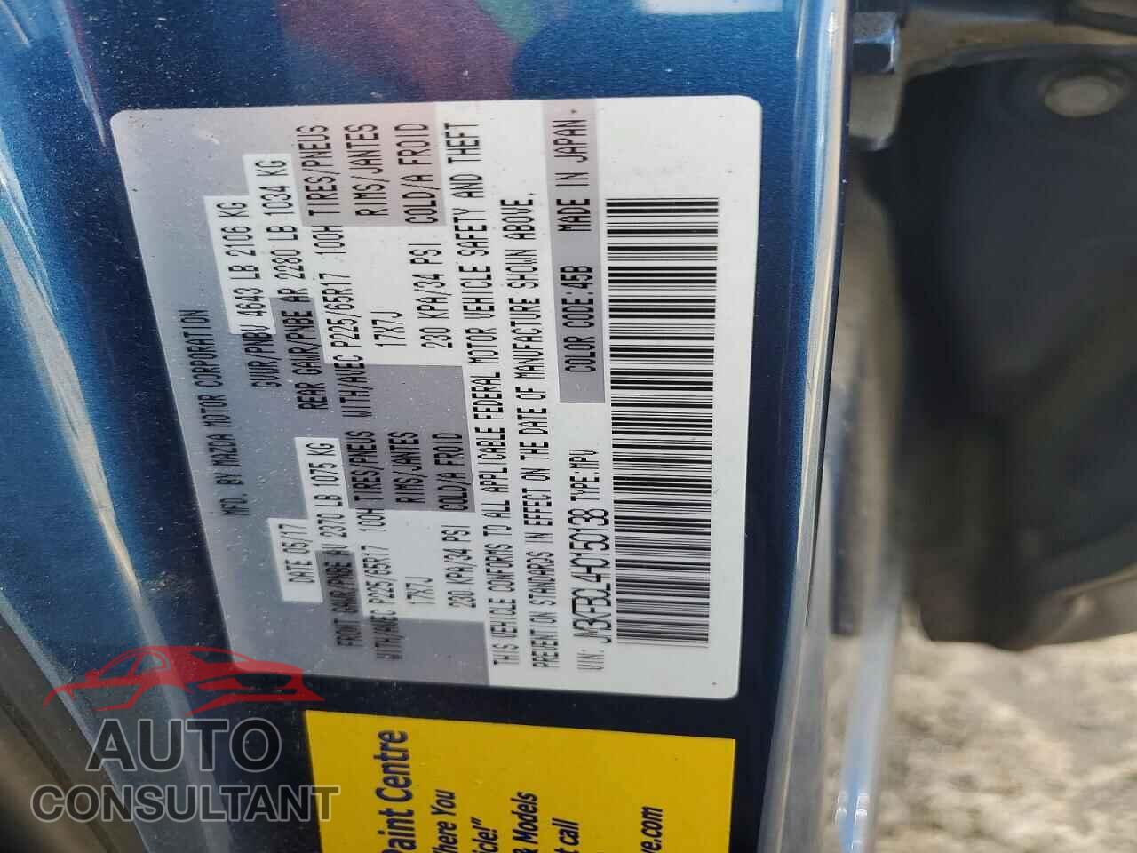 MAZDA CX-5 2017 - JM3KFBCL4H0150138