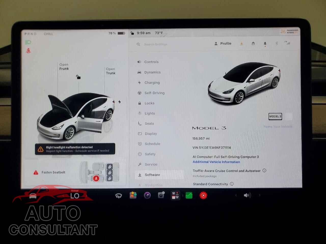 TESLA MODEL 3 2022 - 5YJ3E1EA6NF371114