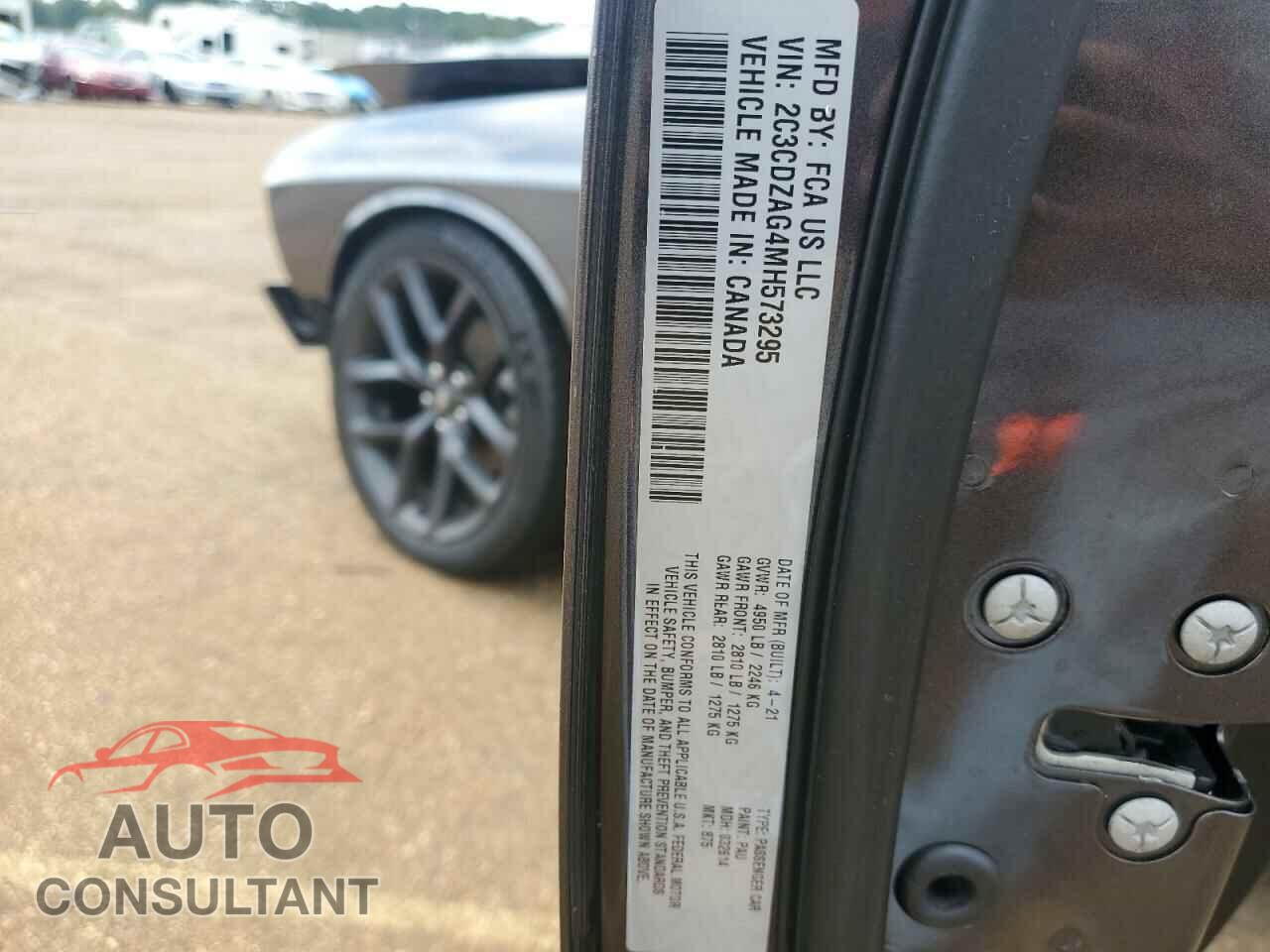 DODGE CHALLENGER 2021 - 2C3CDZAG4MH573295