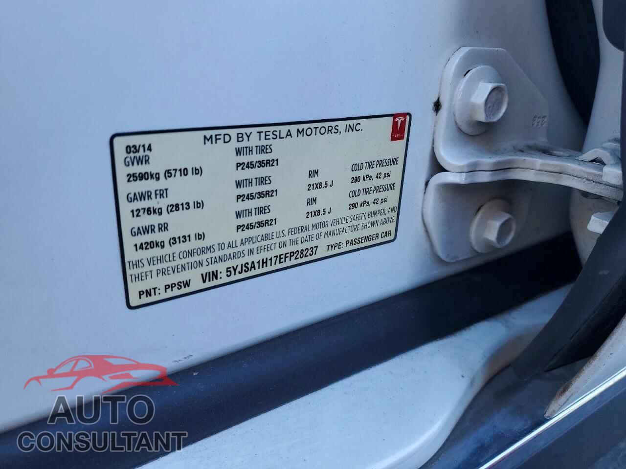 TESLA MODEL S 2014 - 5YJSA1H17EFP28237