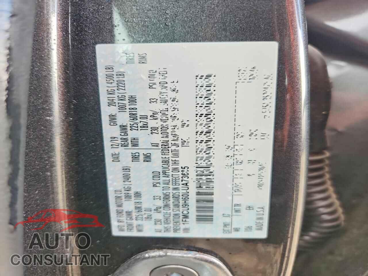 FORD ESCAPE 2020 - 1FMCU9H60LUA73635