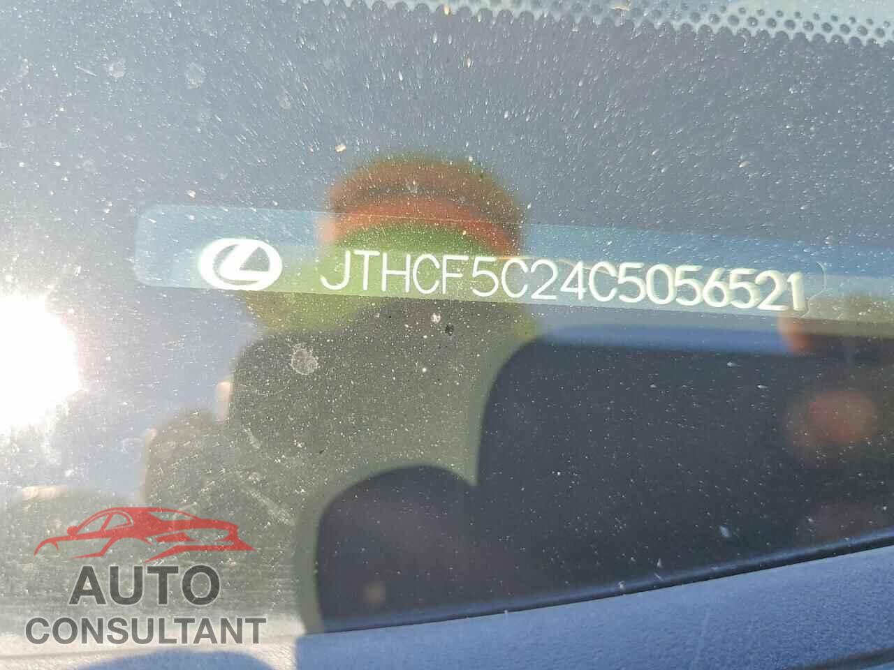 LEXUS IS 2012 - JTHCF5C24C5056521