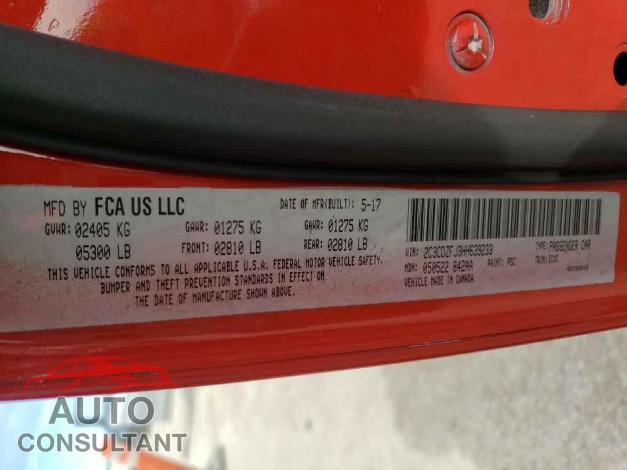 DODGE CHALLENGER 2019 - 2C3CDZFJ7KH571557