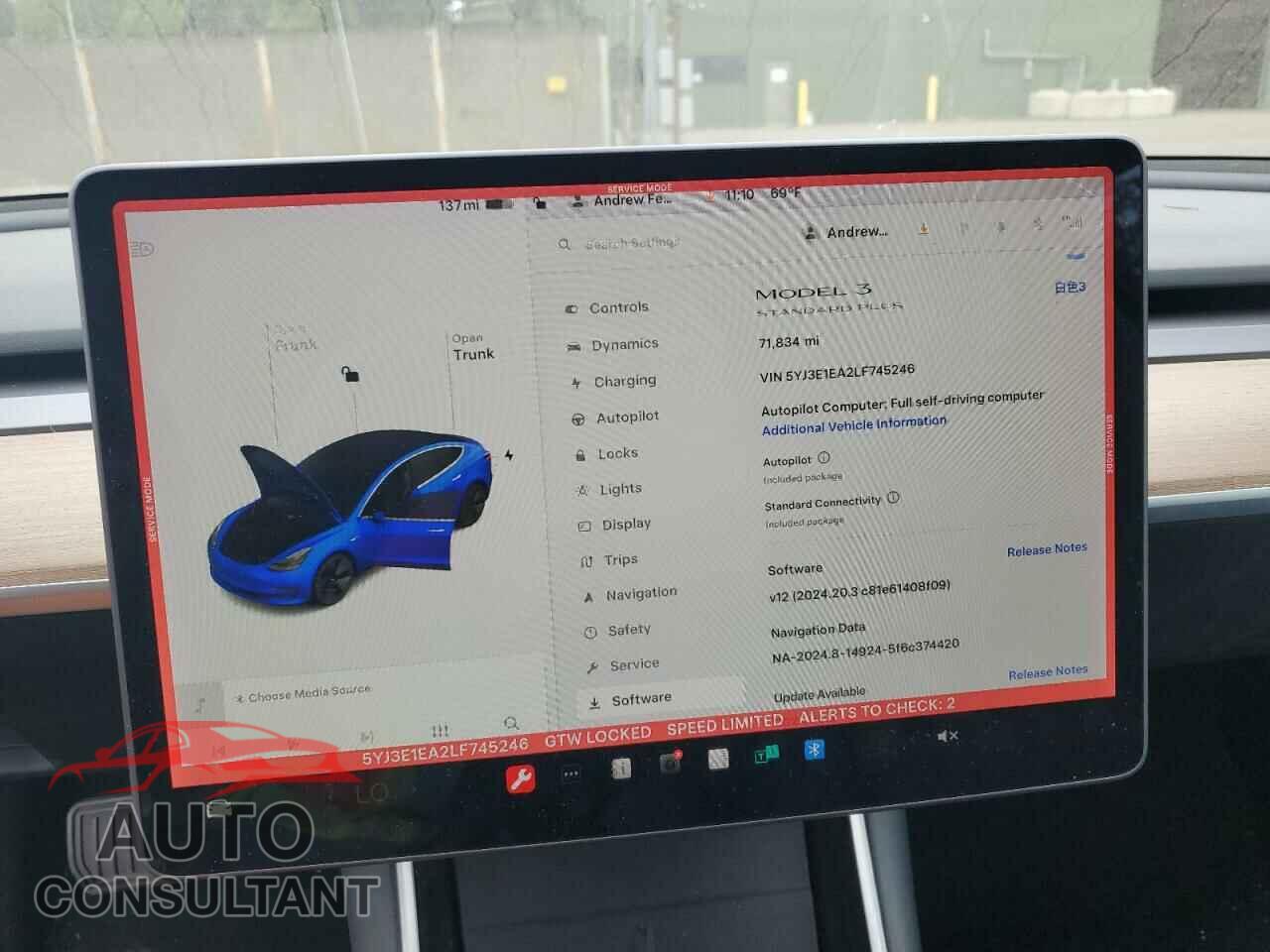 TESLA MODEL 3 2020 - 5YJ3E1EA2LF745246