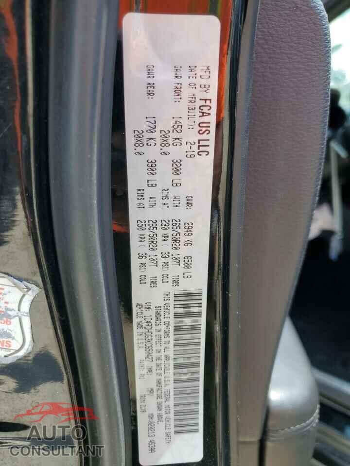 DODGE DURANGO 2019 - 1C4RDHDG3KC650427