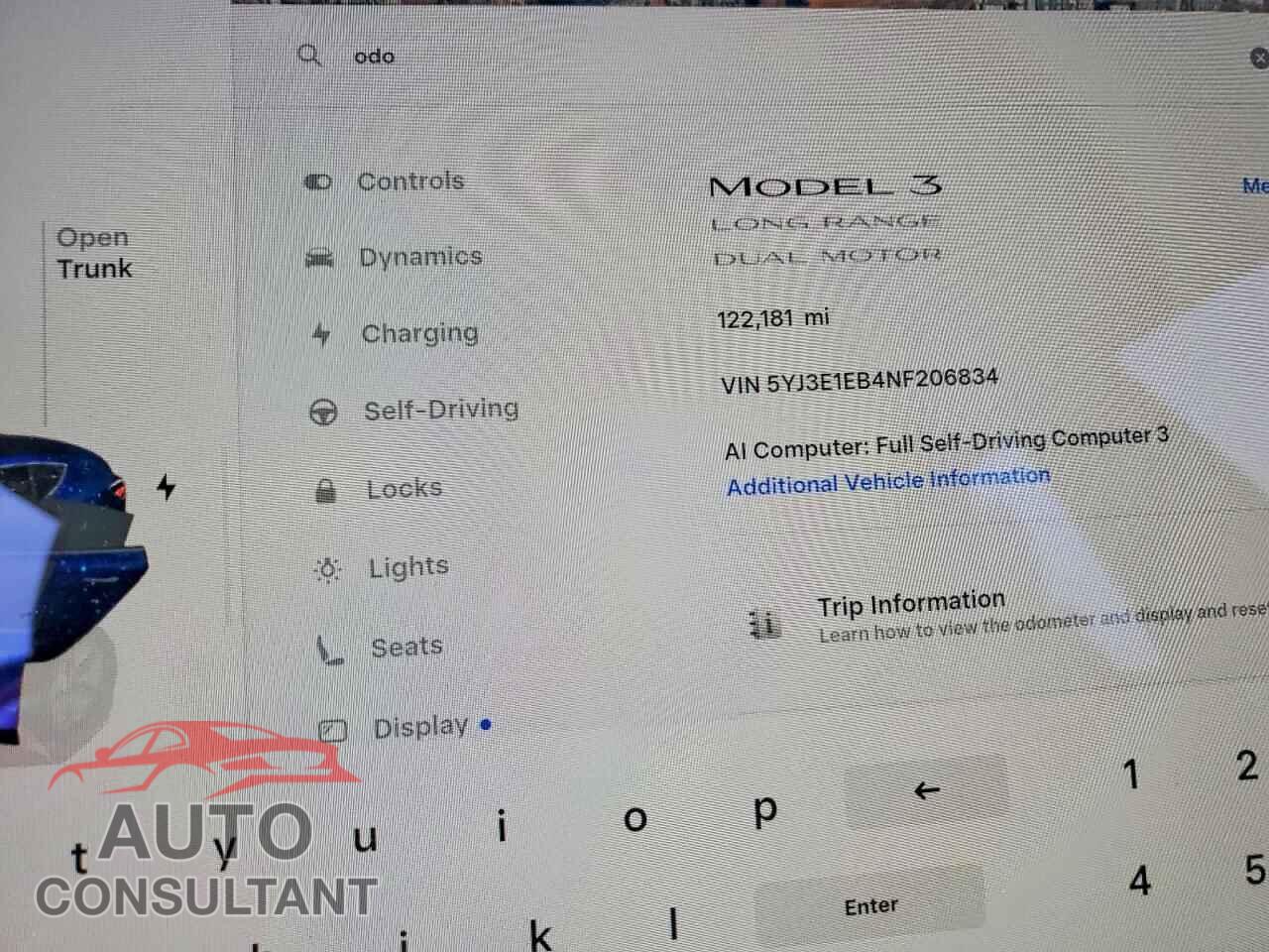TESLA MODEL 3 2022 - 5YJ3E1EB4NF206834