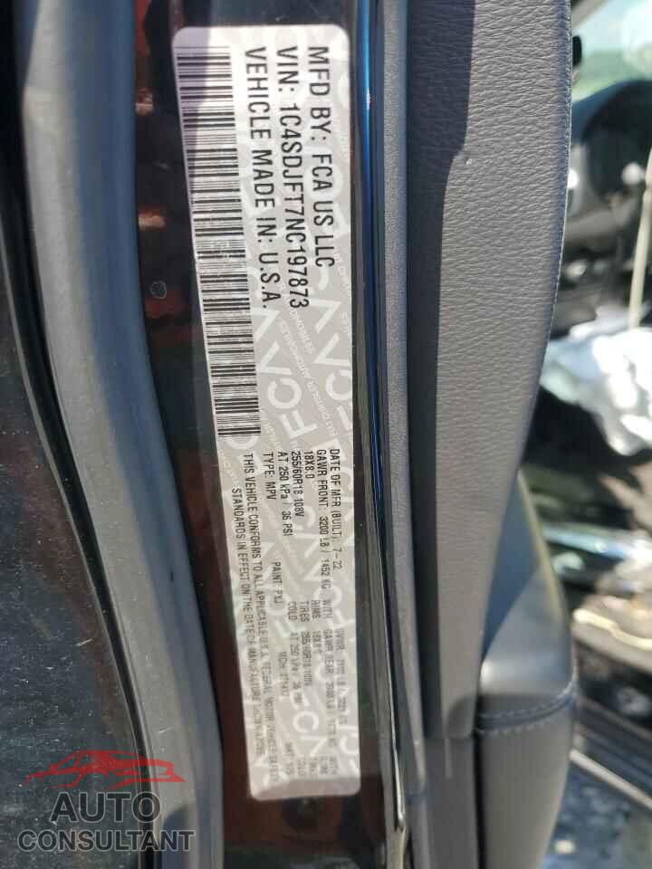DODGE DURANGO 2022 - 1C4SDJFT7NC197873