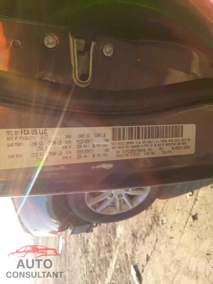 DODGE JOURNEY 2017 - 3C4PDCBB5HT588446