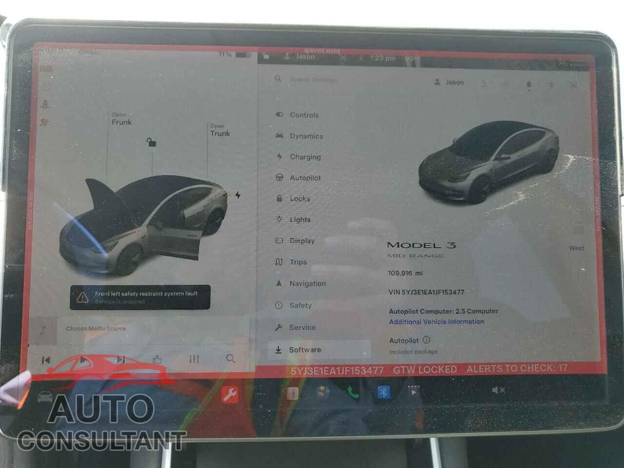 TESLA MODEL 3 2018 - 5YJ3E1EA1JF153477