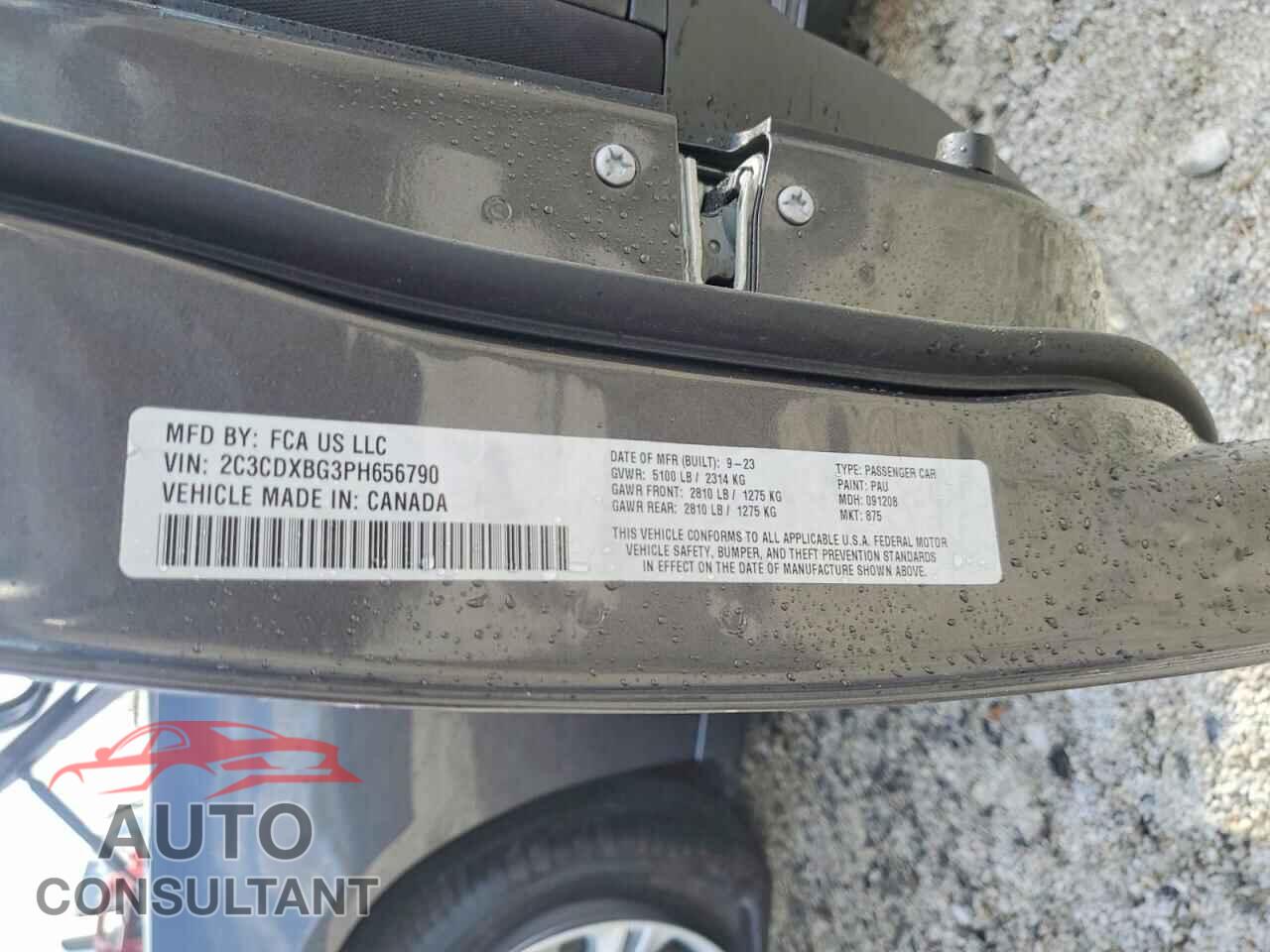 DODGE CHARGER 2023 - 2C3CDXBG3PH656790