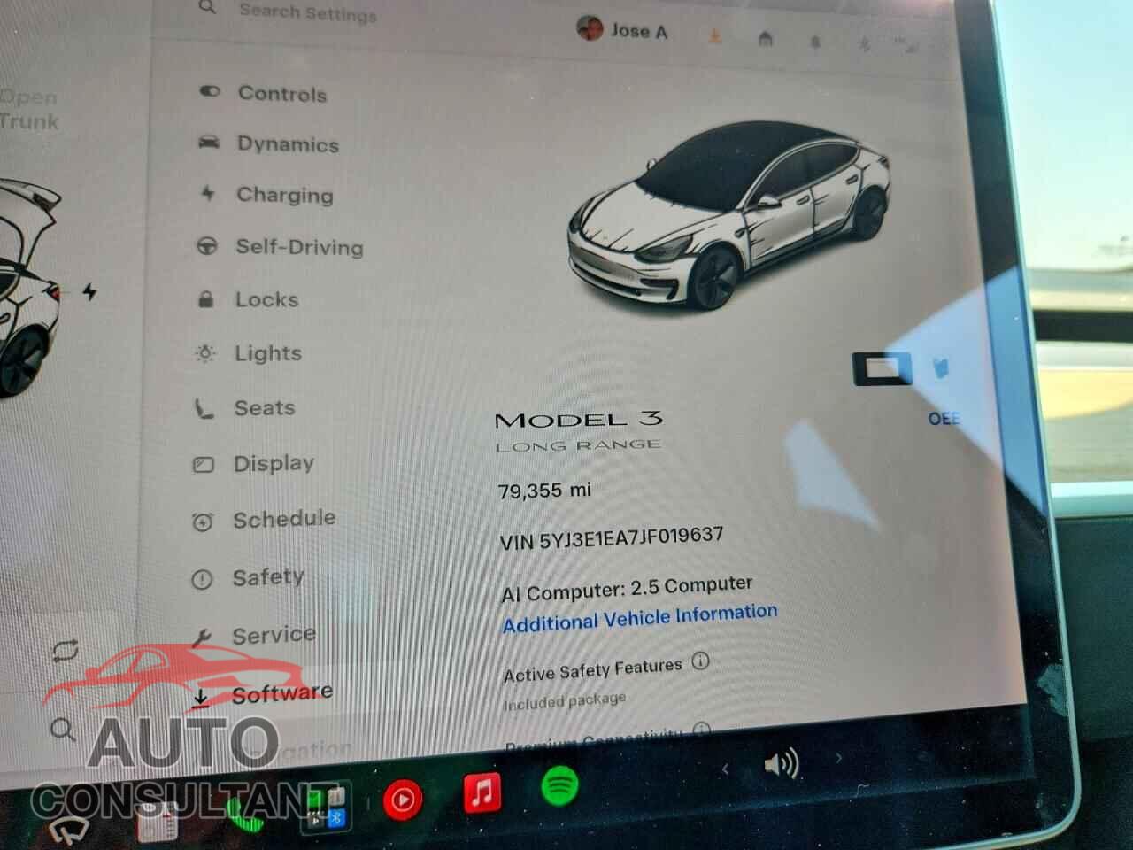 TESLA MODEL 3 2018 - 5YJ3E1EA7JF019637