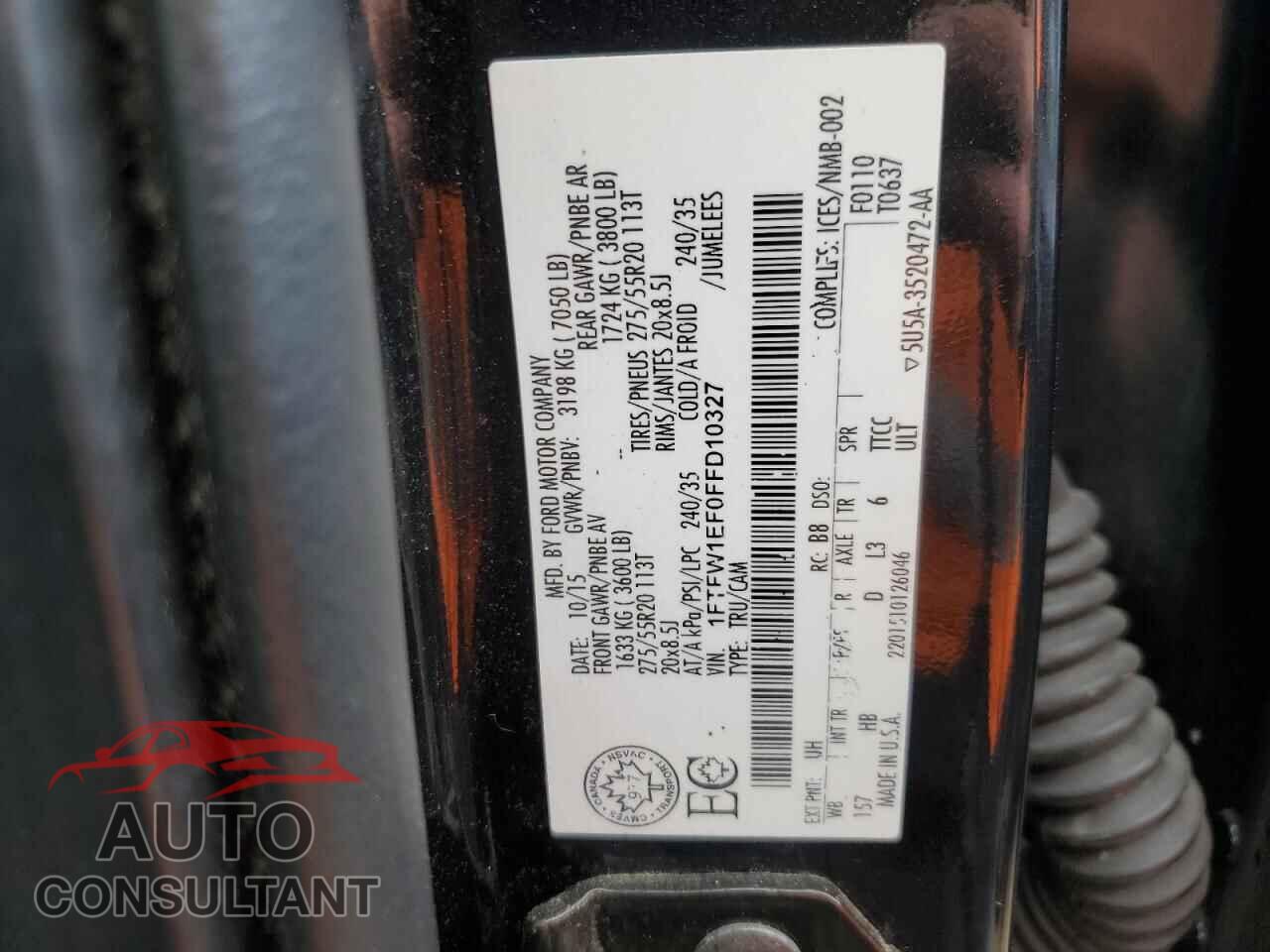 FORD F-150 2015 - 1FTFW1EF0FFD10327