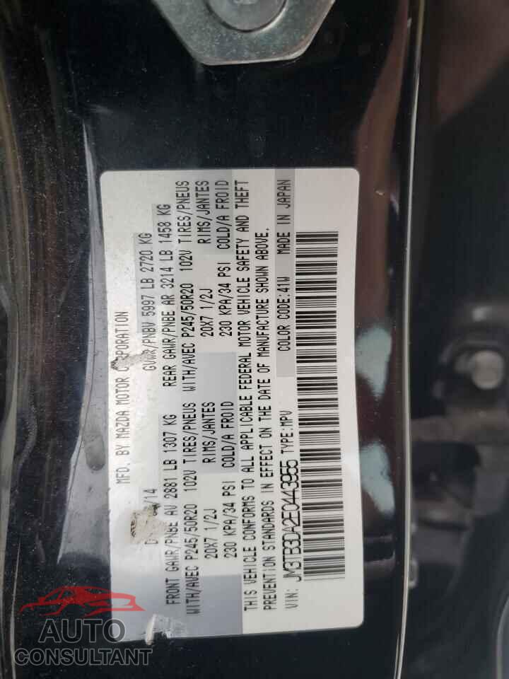 MAZDA CX-9 2014 - JM3TB3DA2E0443955