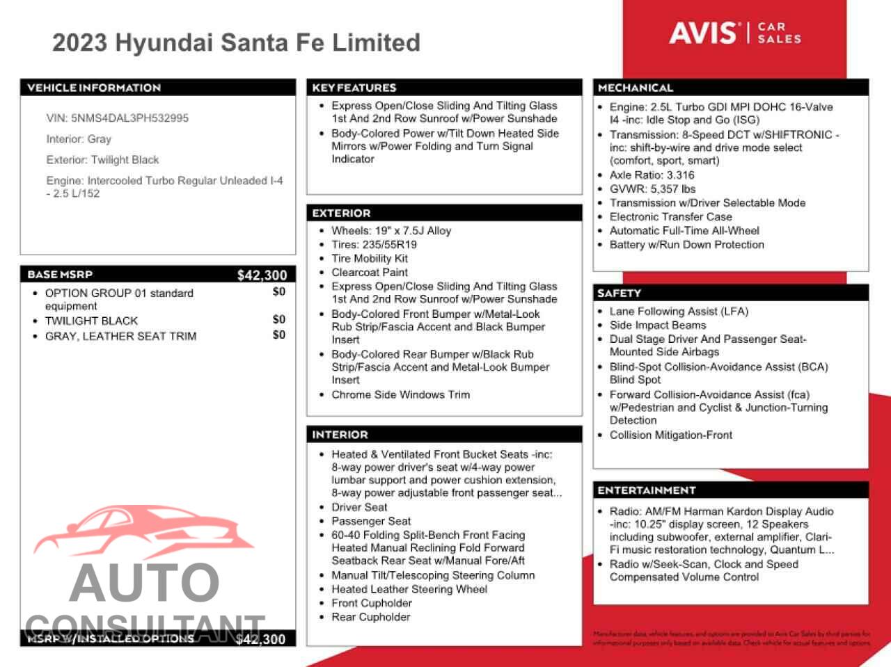 HYUNDAI SANTA FE 2023 - 5NMS4DAL3PH532995