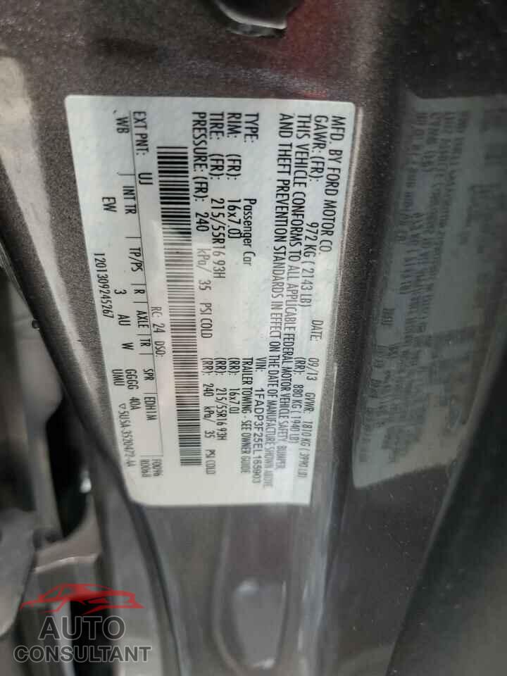 FORD FOCUS 2014 - 1FADP3F25EL165903