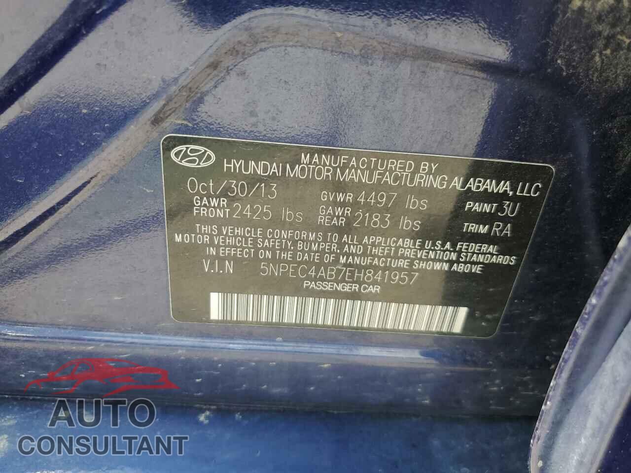 HYUNDAI SONATA 2014 - 5NPEC4AB7EH841957
