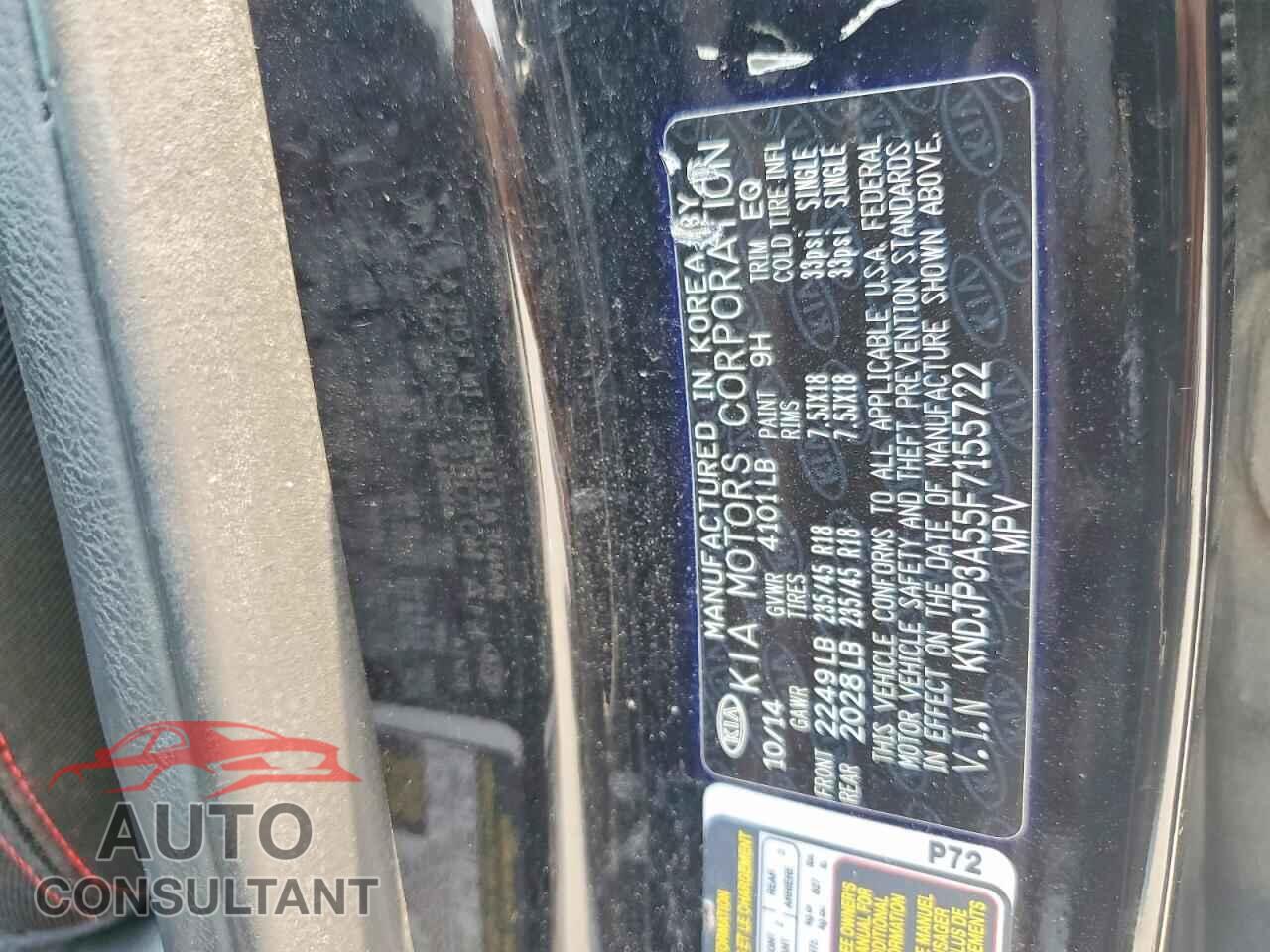 KIA SOUL 2015 - KNDJP3A55F7155722