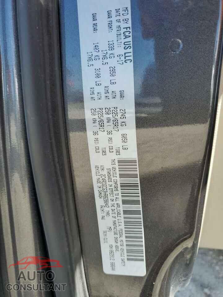 DODGE CARAVAN 2017 - 2C4RDGCG3HR828042