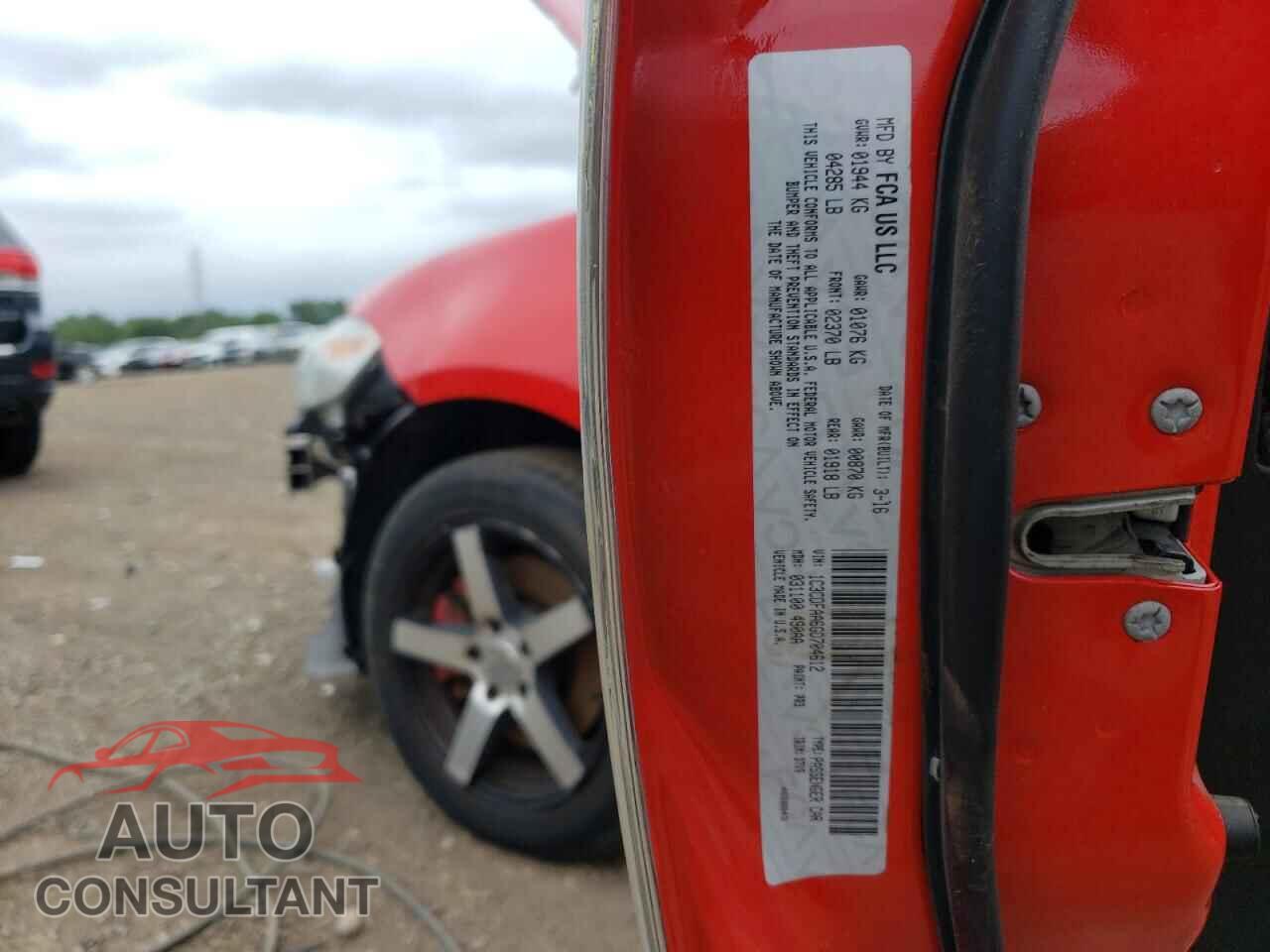 DODGE DART 2016 - 1C3CDFAA6GD704612