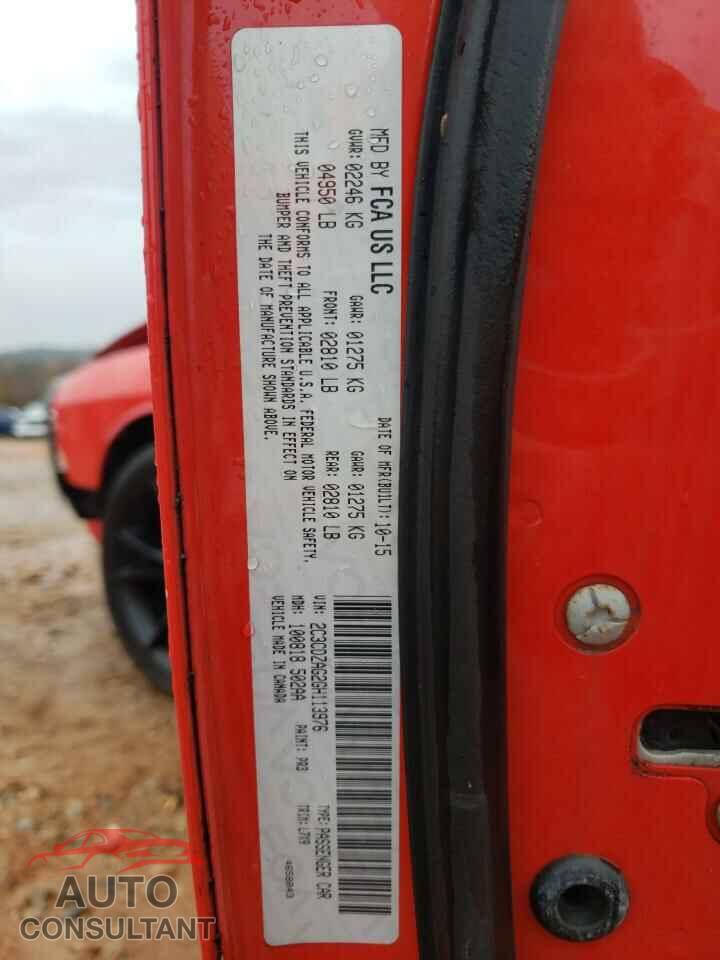 DODGE CHALLENGER 2016 - 2C3CDZAG2GH113976