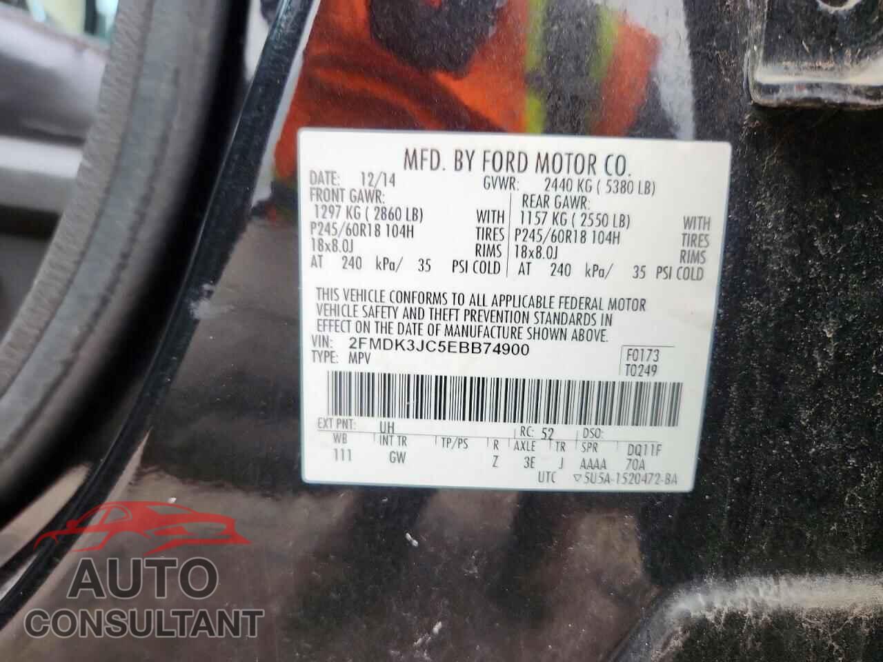 FORD EDGE 2014 - 2FMDK3JC5EBB74900