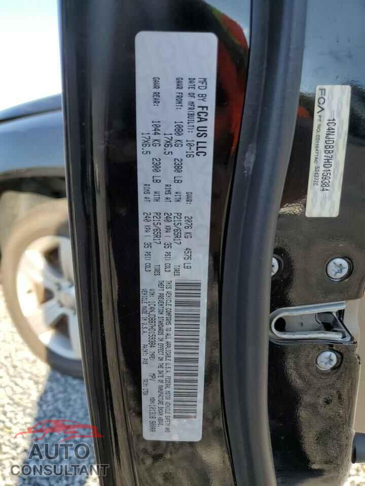 JEEP COMPASS 2017 - 1C4NJDBB7HD159384