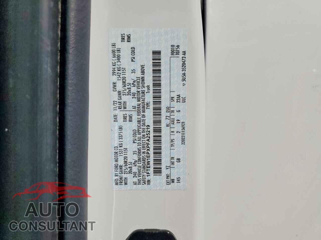 FORD F150 2023 - 1FTEW1EPXPFA25219