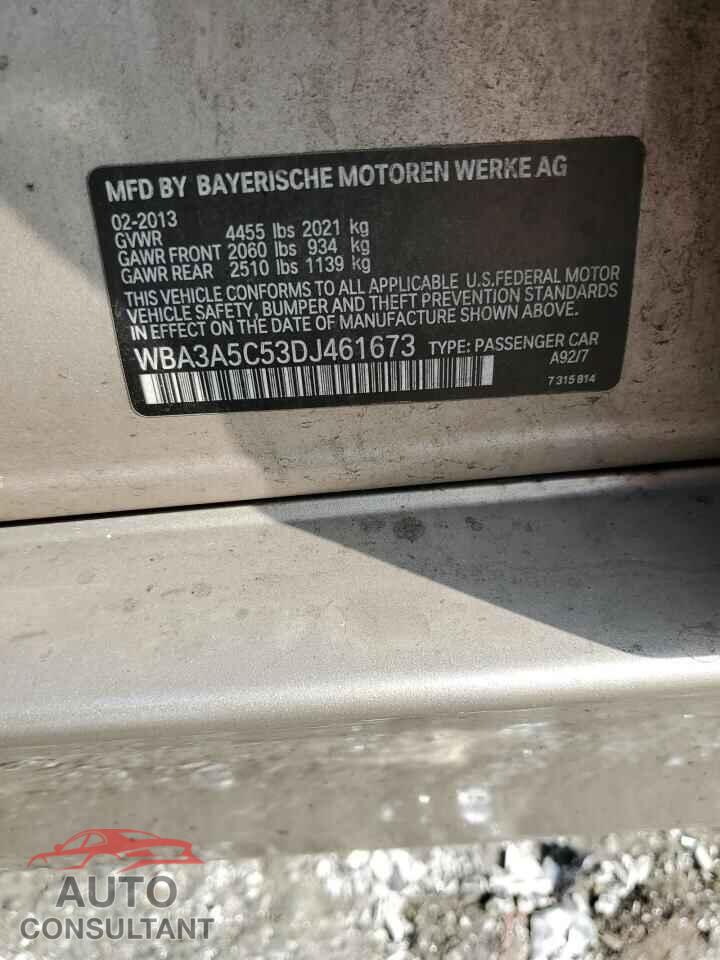 BMW 3 SERIES 2013 - WBA3A5C53DJ461673