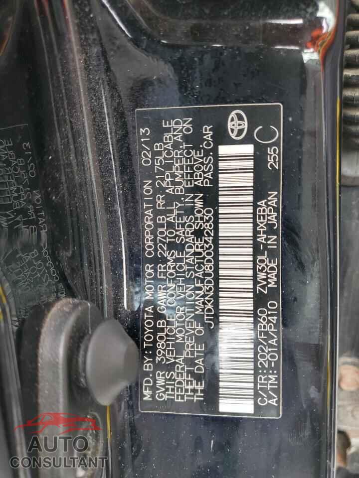 TOYOTA PRIUS 2013 - JTDKN3DU8D0342830