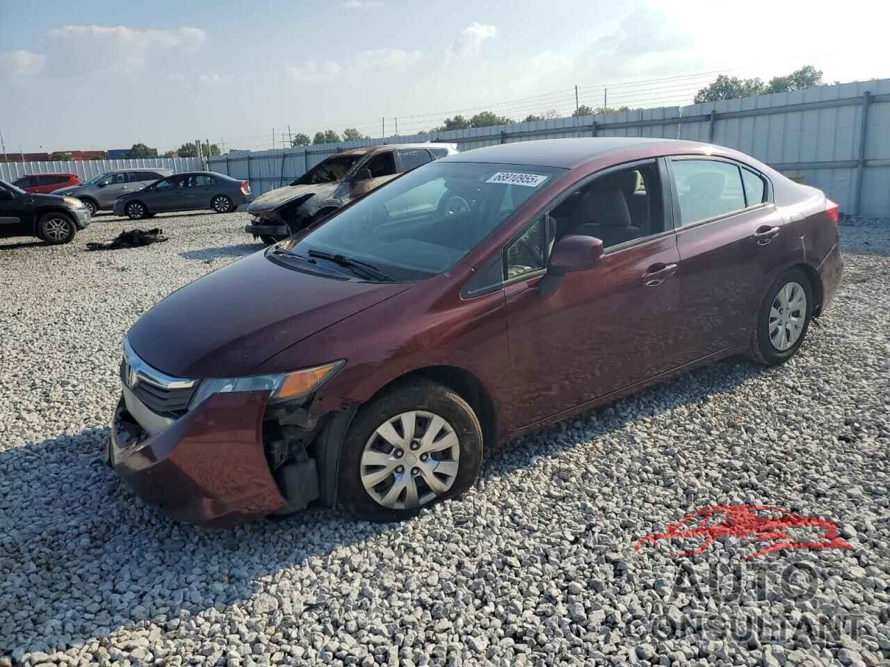 HONDA CIVIC 2012 - 19XFB2F57CE365578