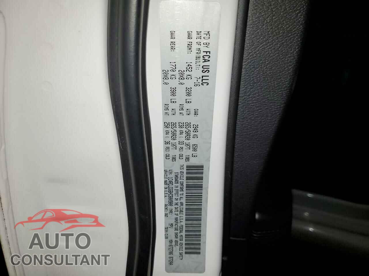 DODGE DURANGO 2017 - 1C4RDJDG6HC600900