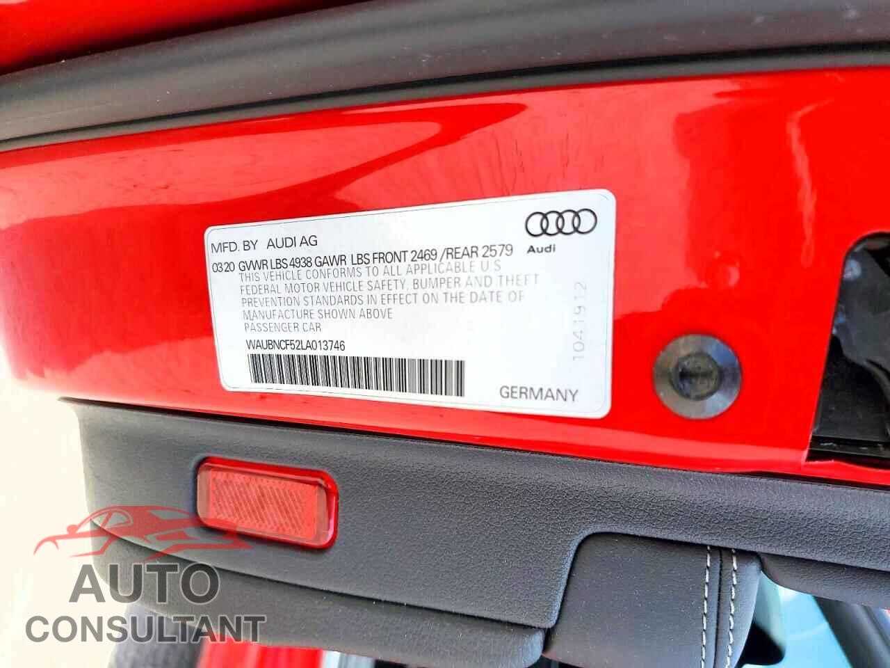 AUDI A5 2020 - WAUBNCF52LA013746