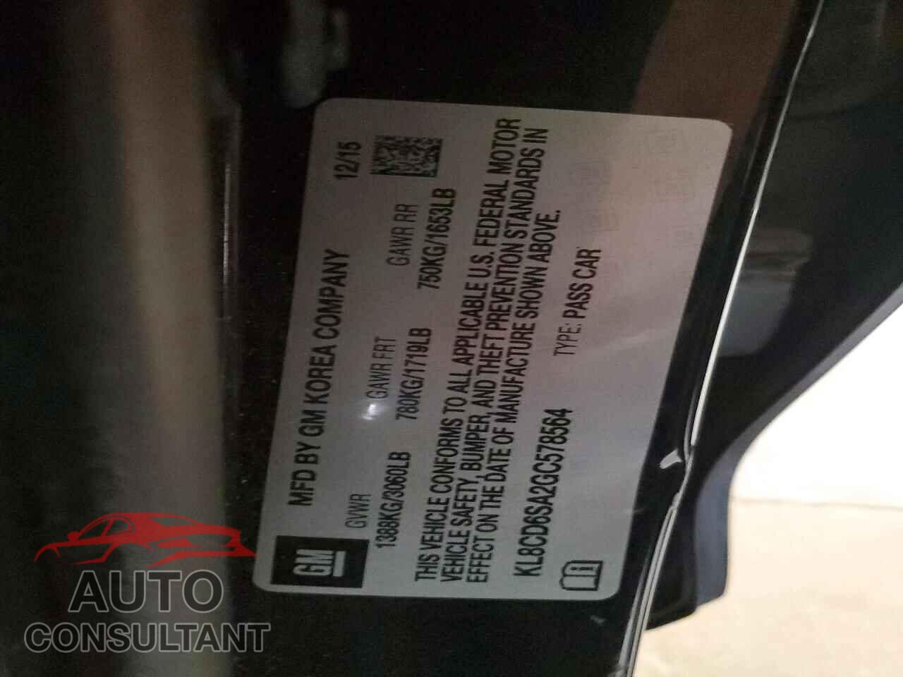 CHEVROLET SPARK 2016 - KL8CD6SA2GC578564