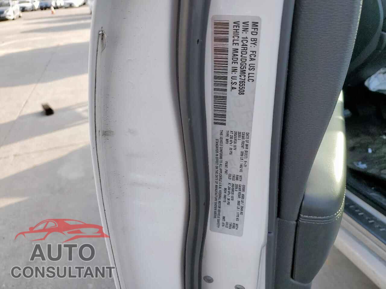 DODGE DURANGO 2021 - 1C4RDJDG5MC765508