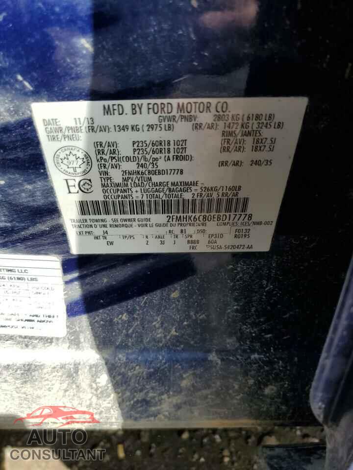 FORD FLEX 2014 - 2FMHK6C80EBD17778