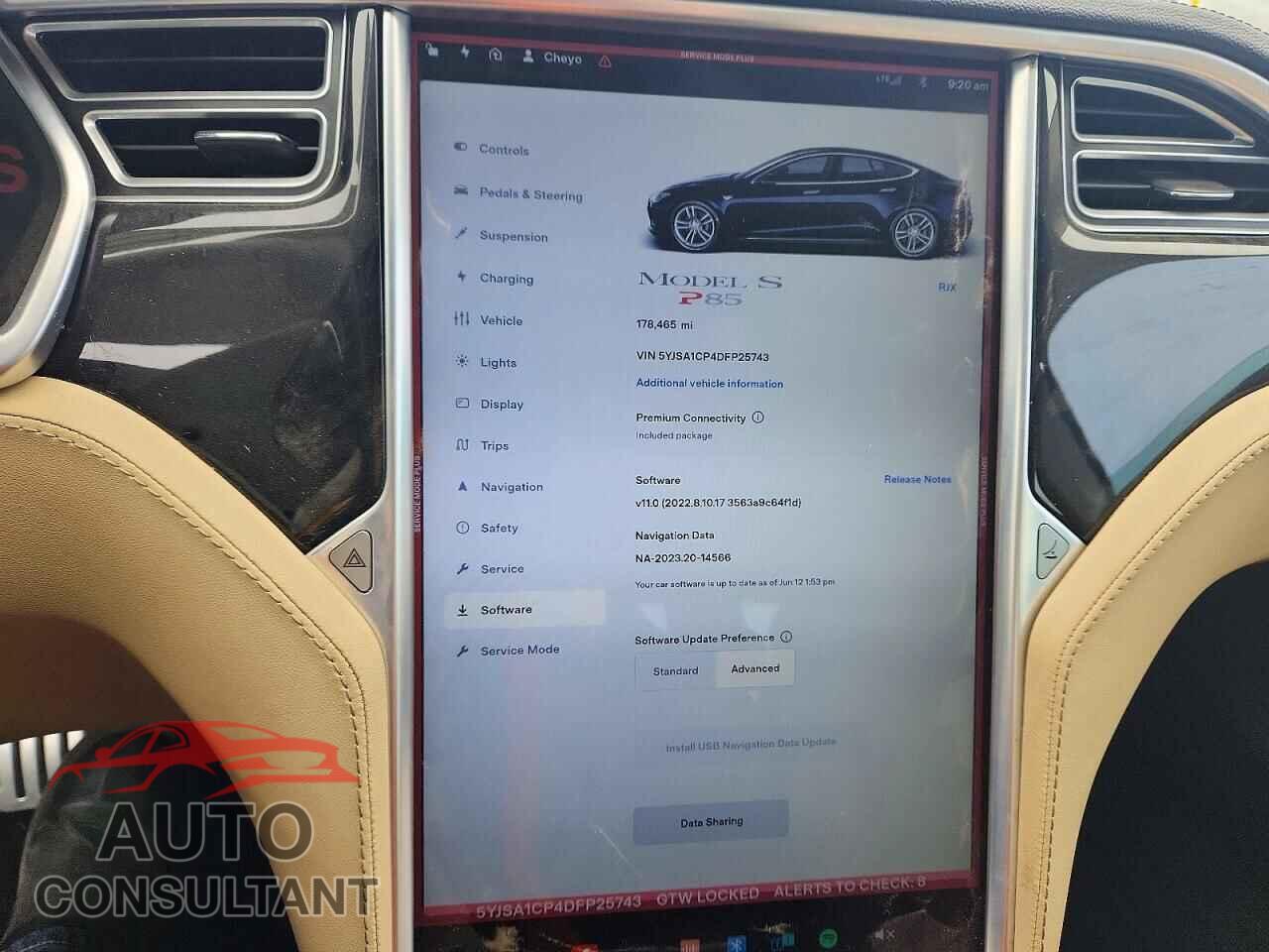 TESLA MODEL S 2013 - 5YJSA1CP4DFP25743