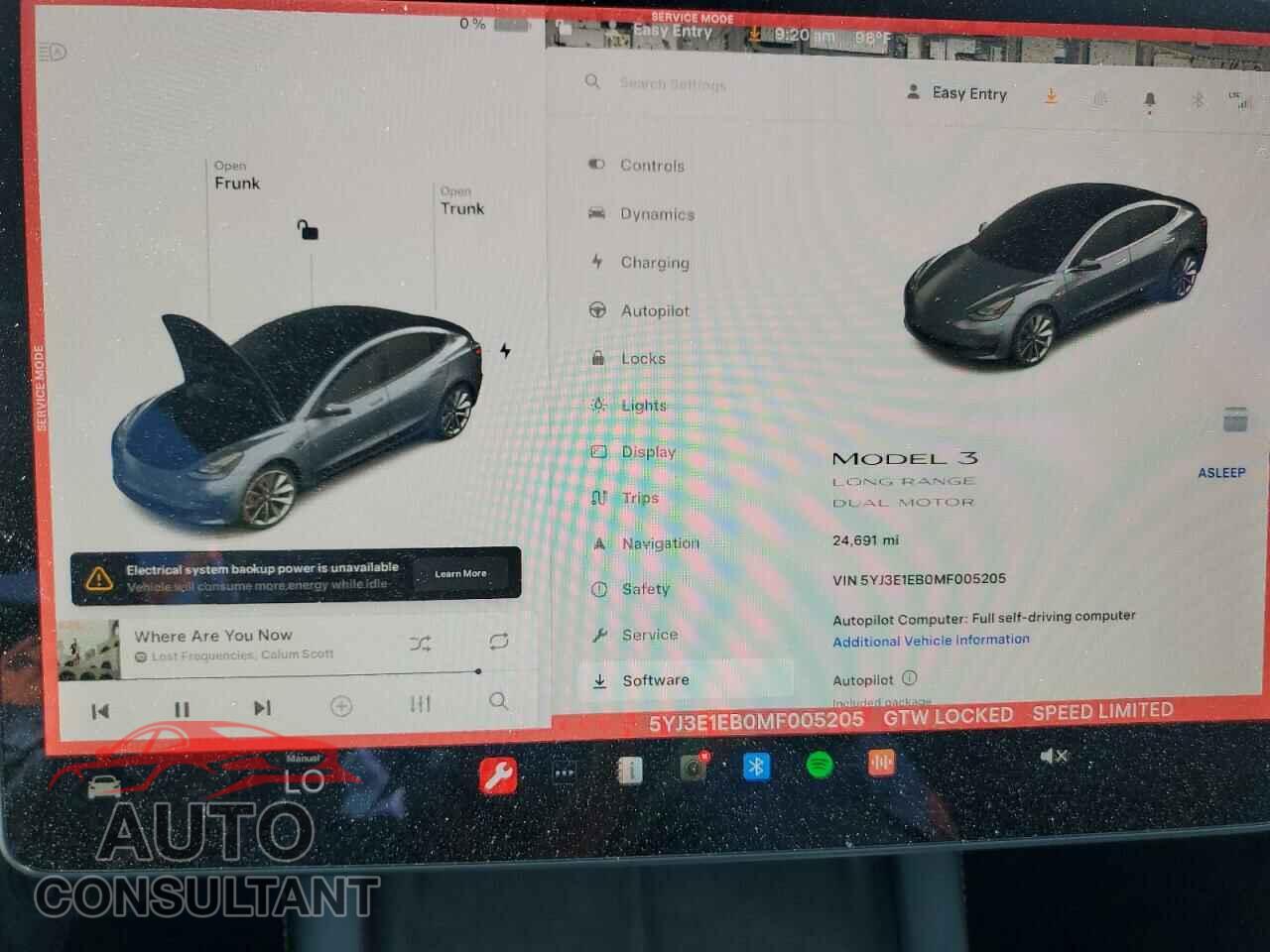 TESLA MODEL 3 2021 - 5YJ3E1EB0MF005205