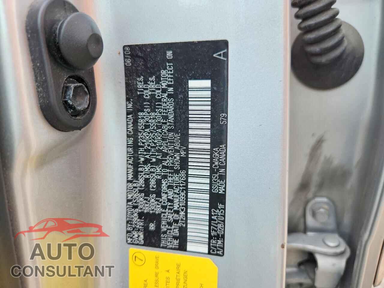 LEXUS RX350 2009 - 2T2HK31U99C117686