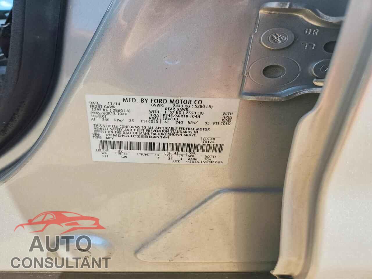FORD EDGE 2014 - 2FMDK3JC2EBB45144