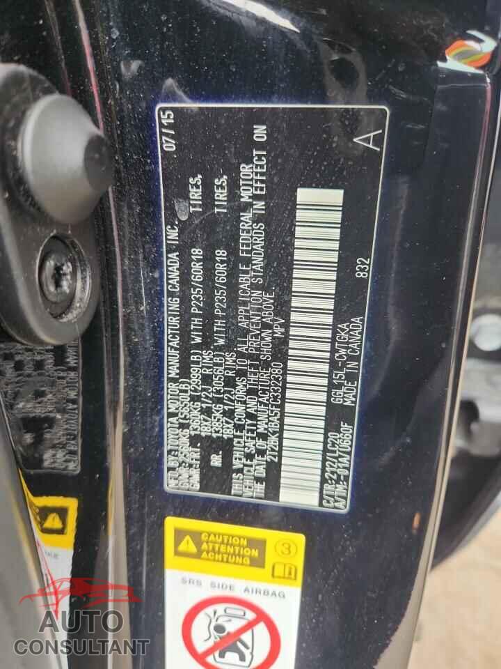 LEXUS RX350 2015 - 2T2BK1BA5FC332380
