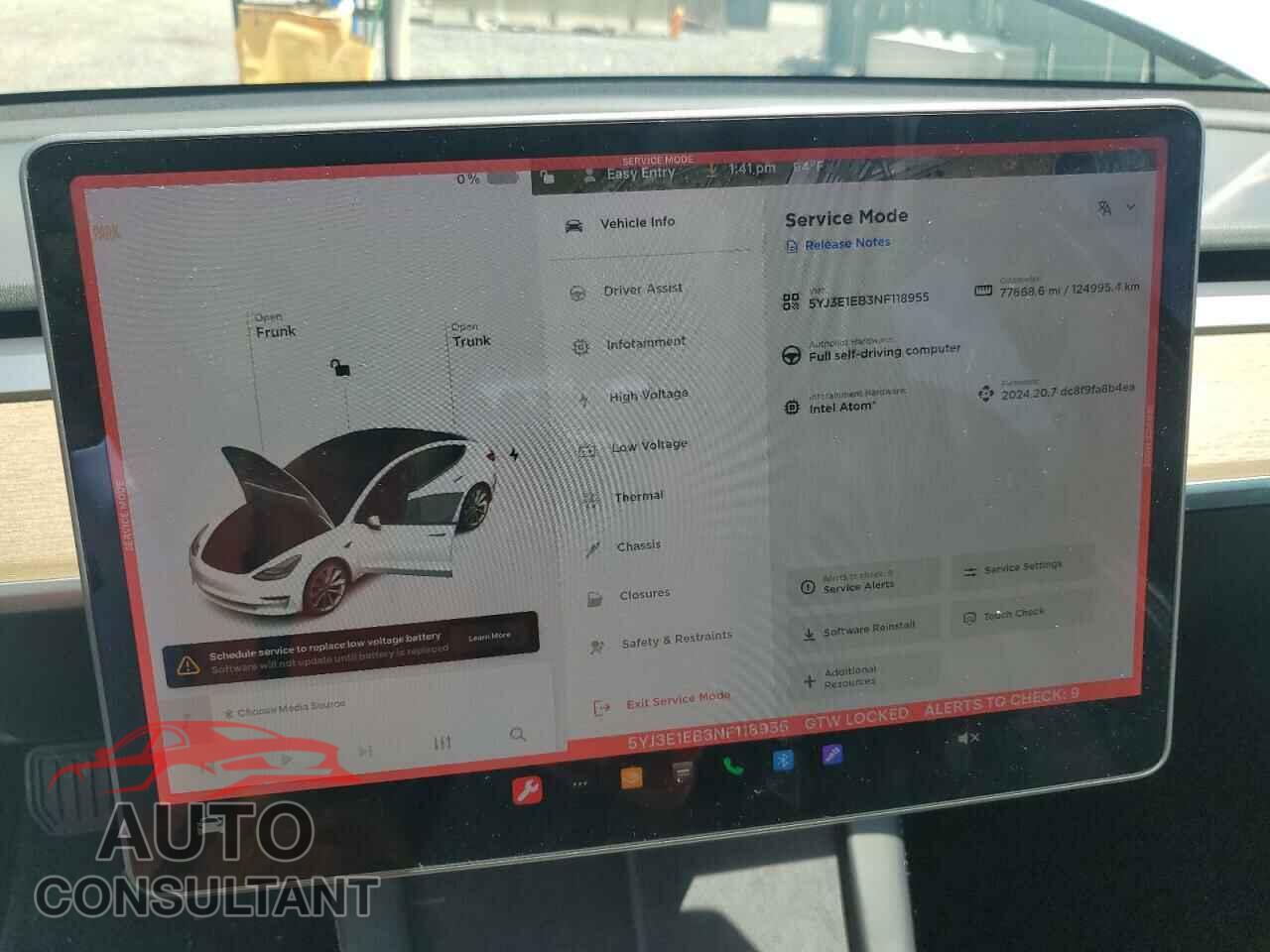 TESLA MODEL 3 2022 - 5YJ3E1EB3NF118955