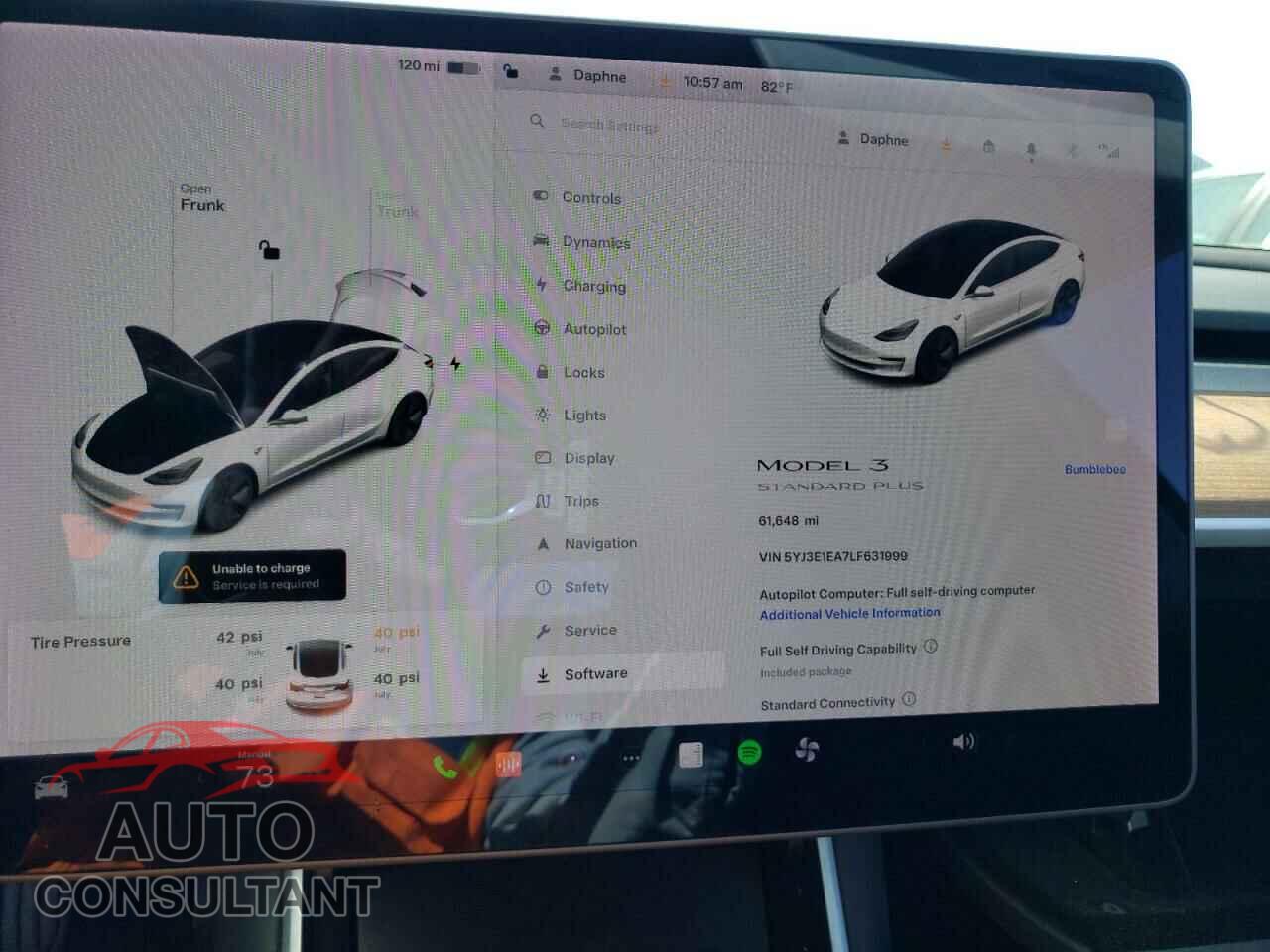 TESLA MODEL 3 2020 - 5YJ3E1EA7LF631999